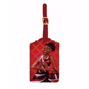 Statement Luggage Tag Set | Red & White